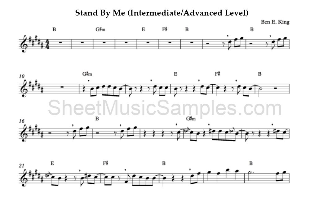 Stand By Me (Intermediate/Advanced Level)