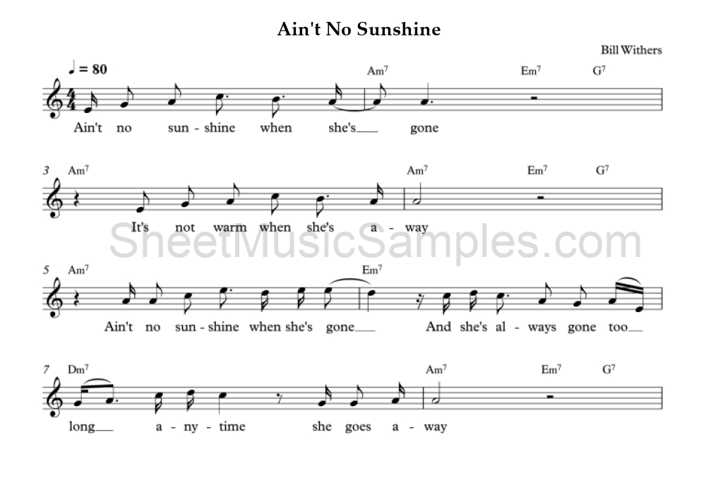 Ain't No Sunshine