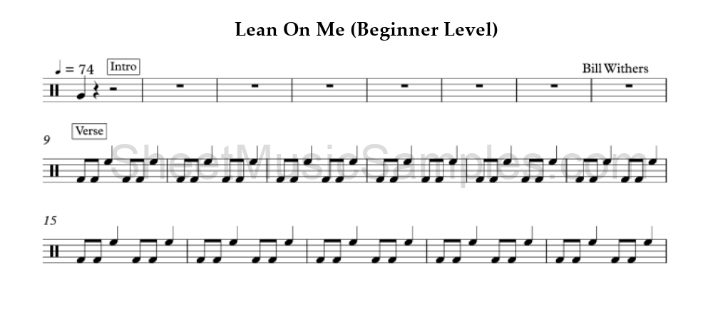 Lean On Me (Beginner Level)