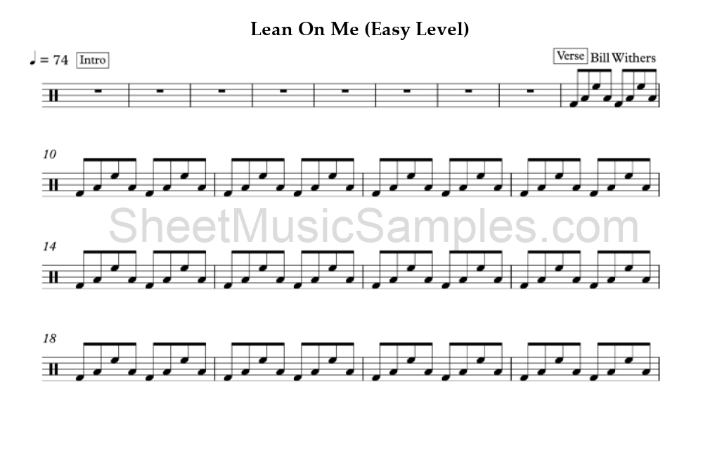 Lean On Me (Easy Level)