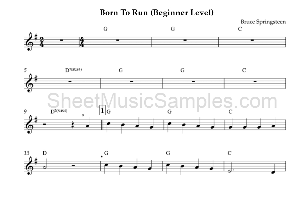 Born To Run (Beginner Level)