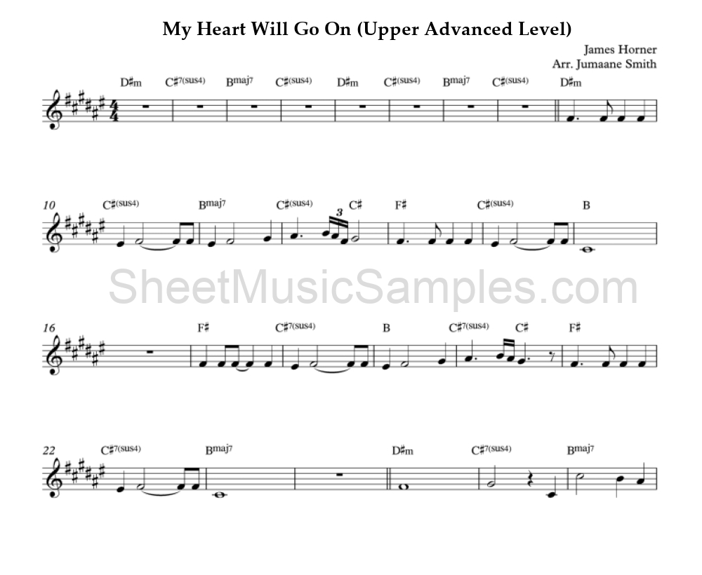 My Heart Will Go On (Upper Advanced Level)