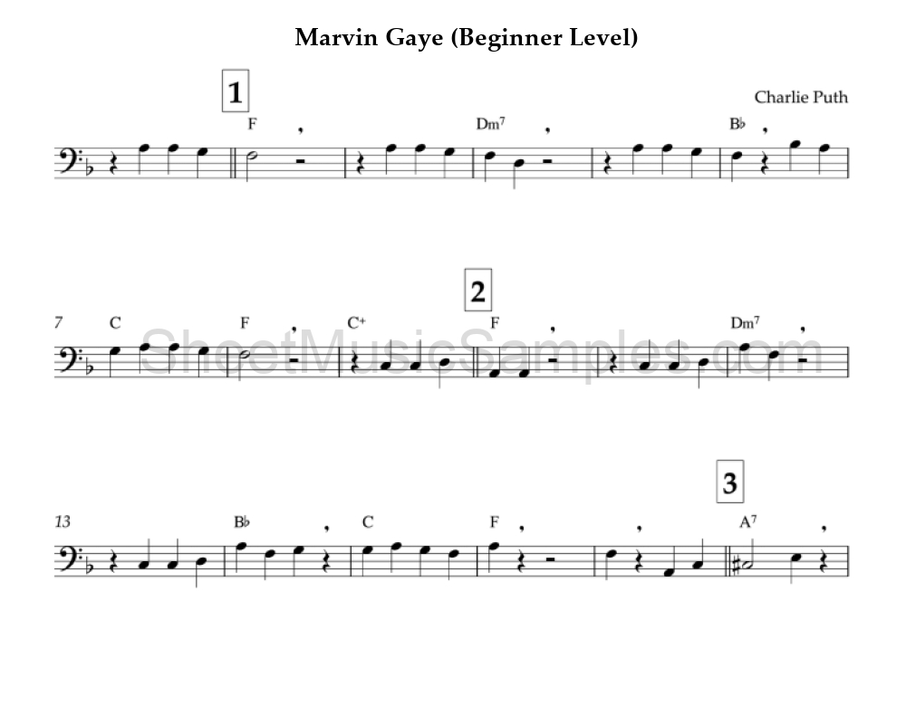 Marvin Gaye (Beginner Level)