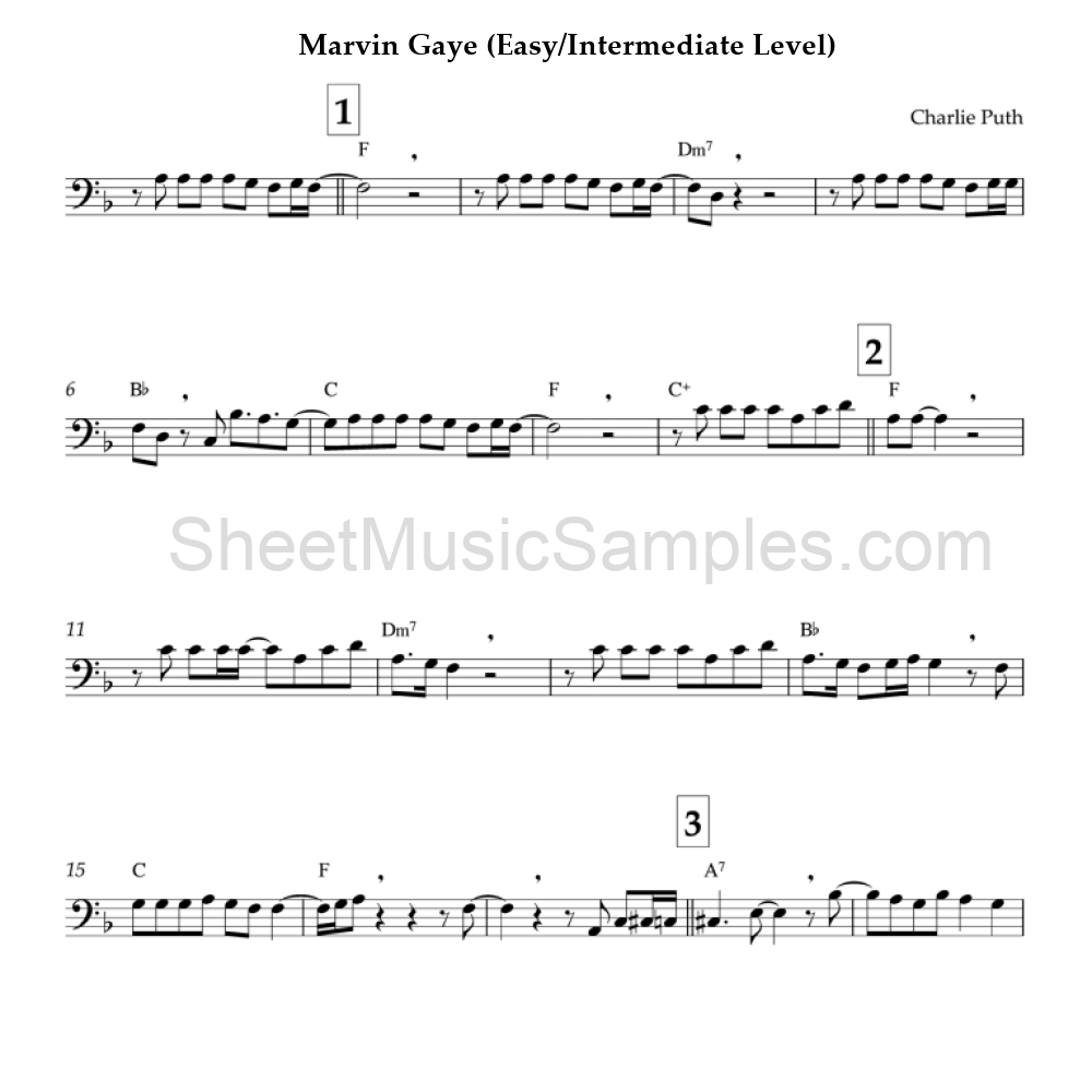 Marvin Gaye (Easy/Intermediate Level)