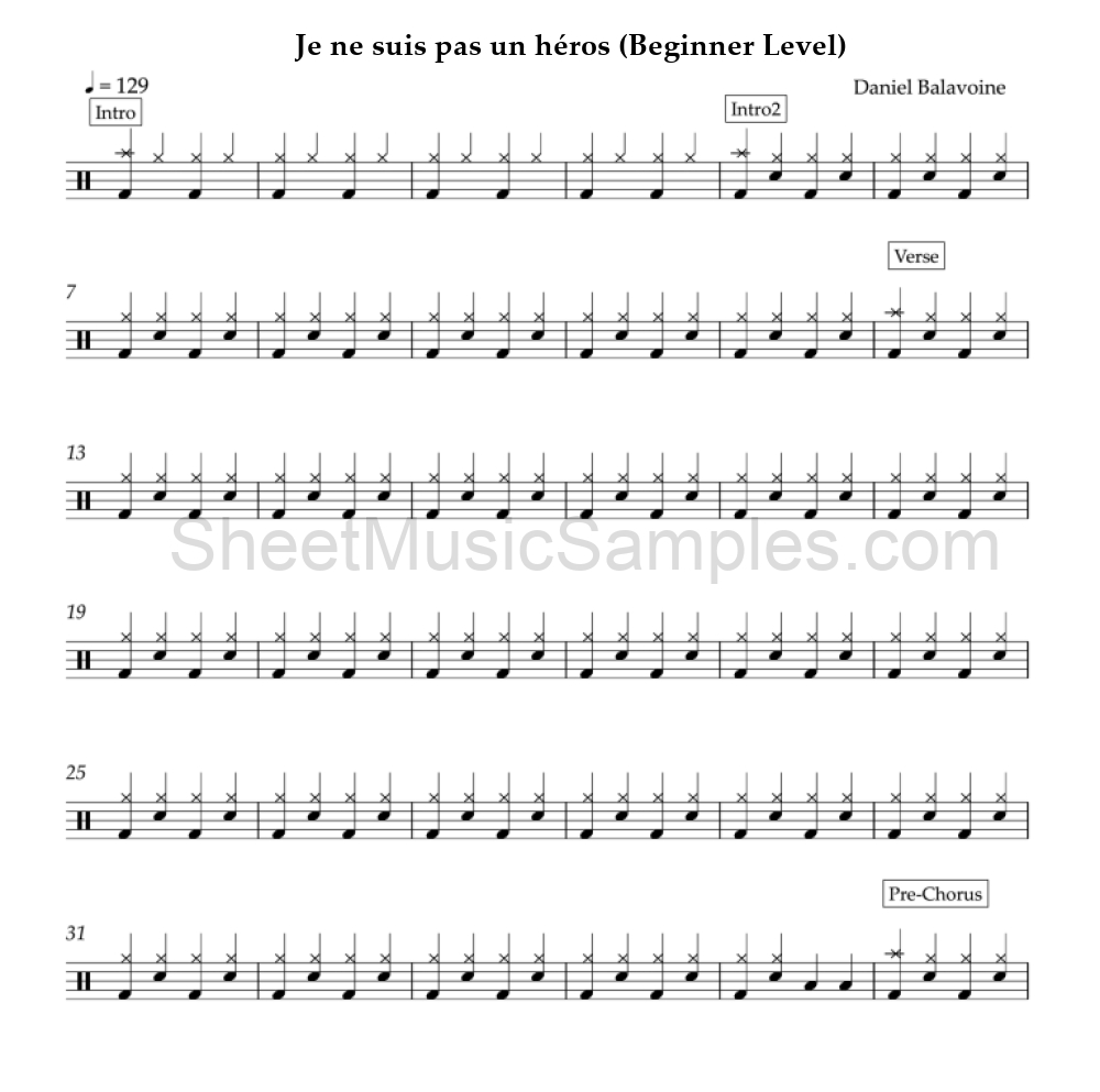 Je ne suis pas un héros (Beginner Level)