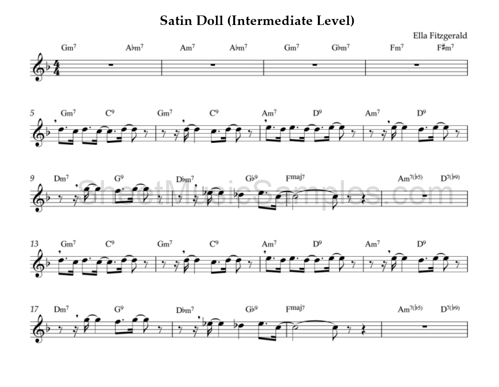 Satin Doll (Intermediate Level)