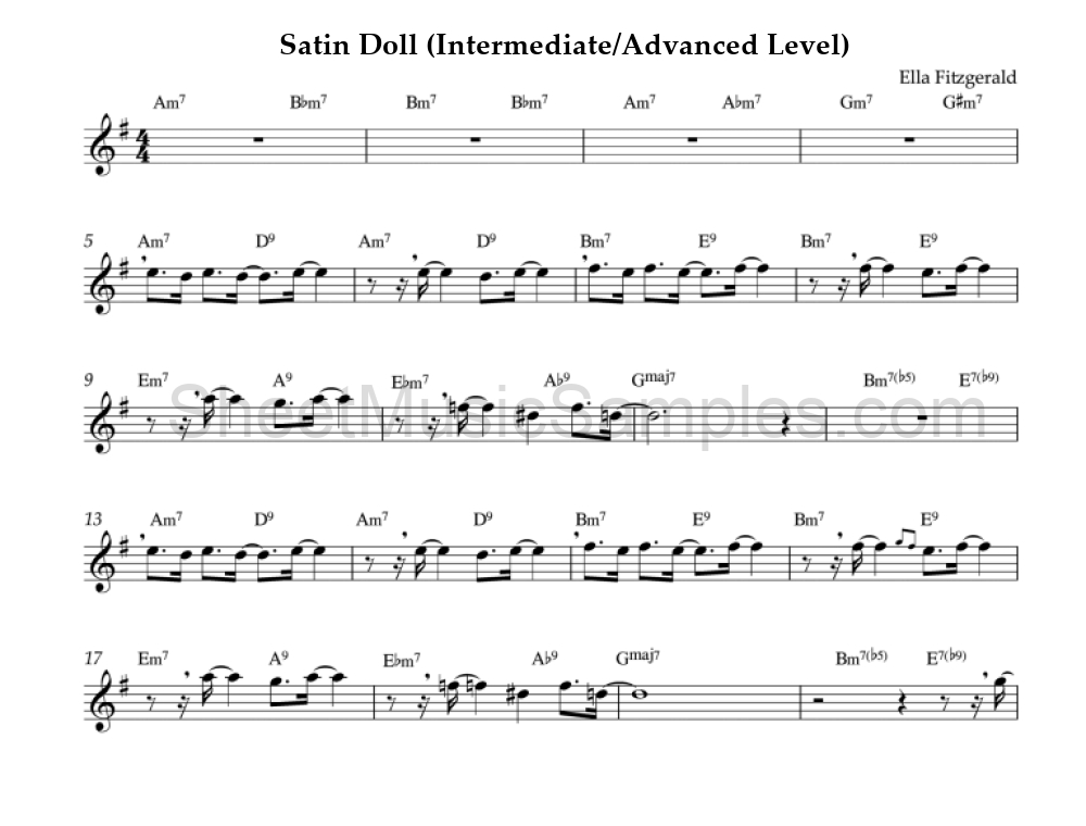 Satin Doll (Intermediate/Advanced Level)