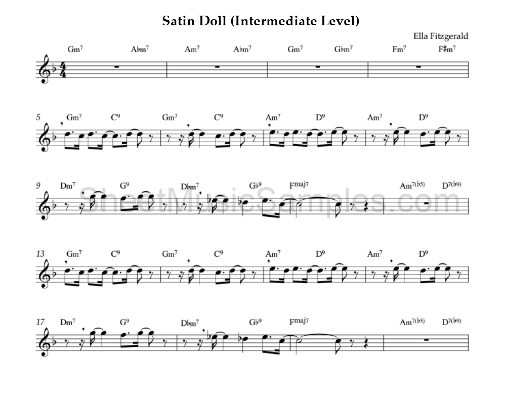 Satin Doll (Intermediate Level)