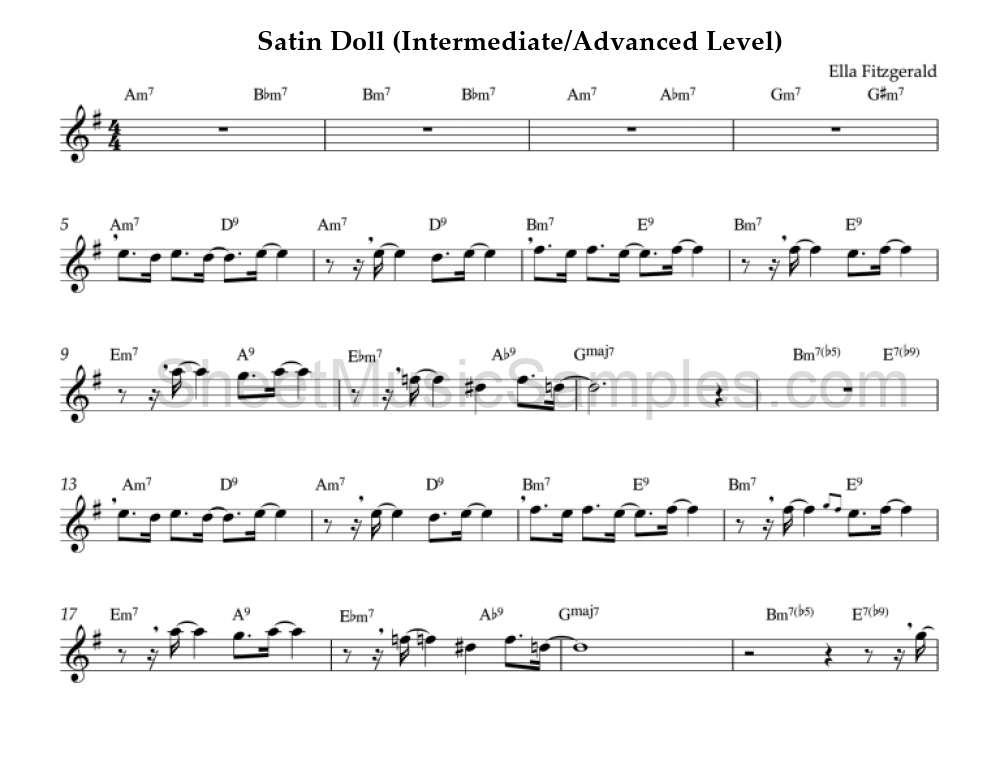 Satin Doll (Intermediate/Advanced Level)