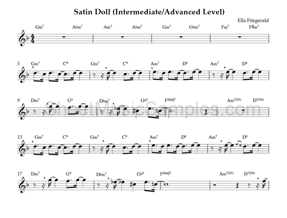 Satin Doll (Intermediate/Advanced Level)