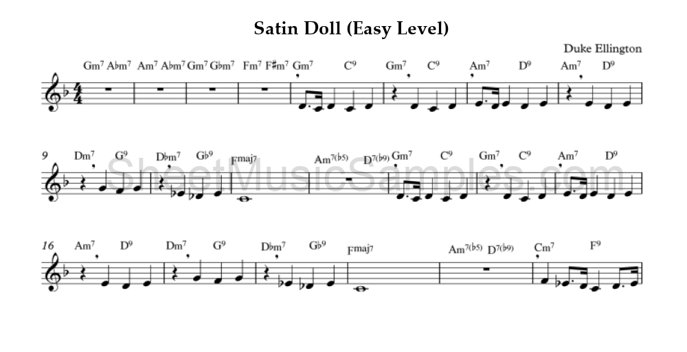 Satin Doll (Easy Level)