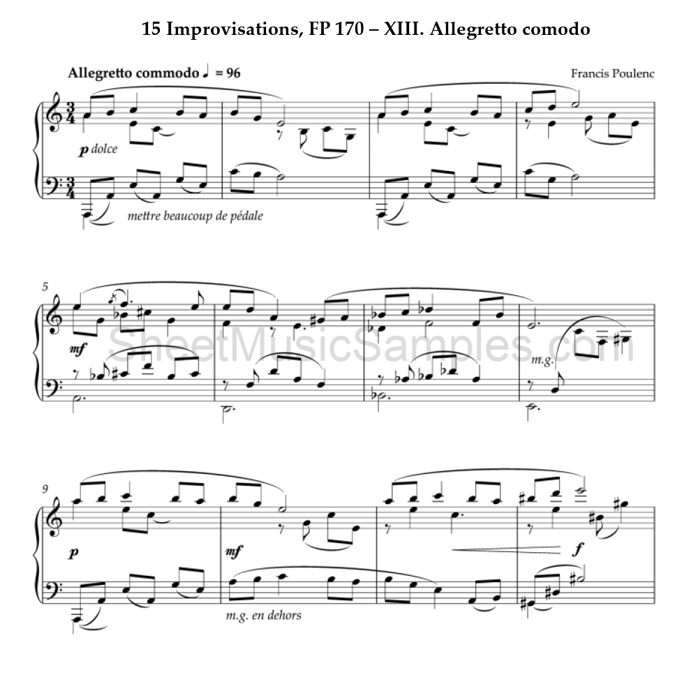 15 Improvisations, FP 170 – XIII. Allegretto comodo