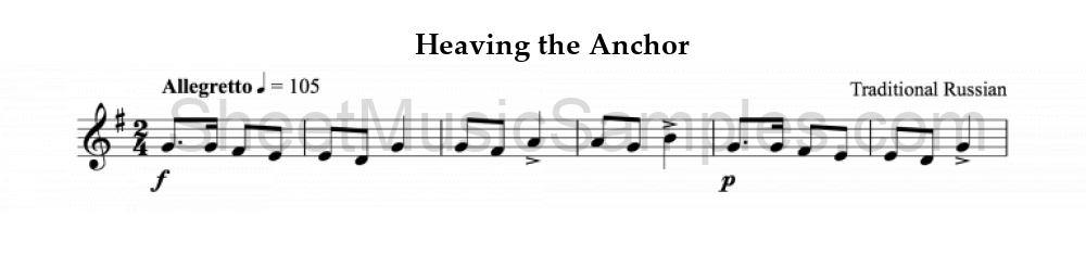 Heaving the Anchor