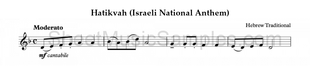 Hatikvah (Israeli National Anthem)