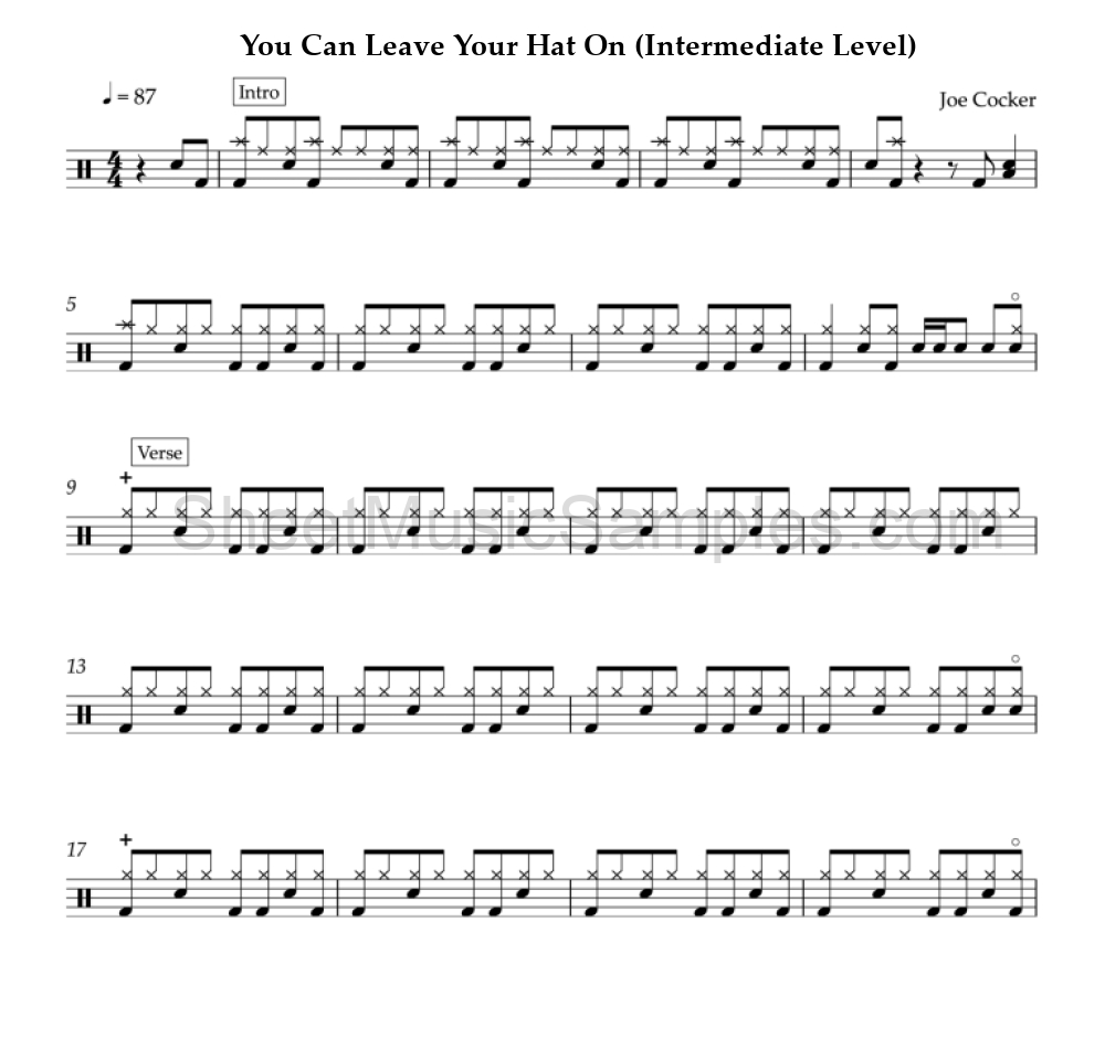 You Can Leave Your Hat On (Intermediate Level)