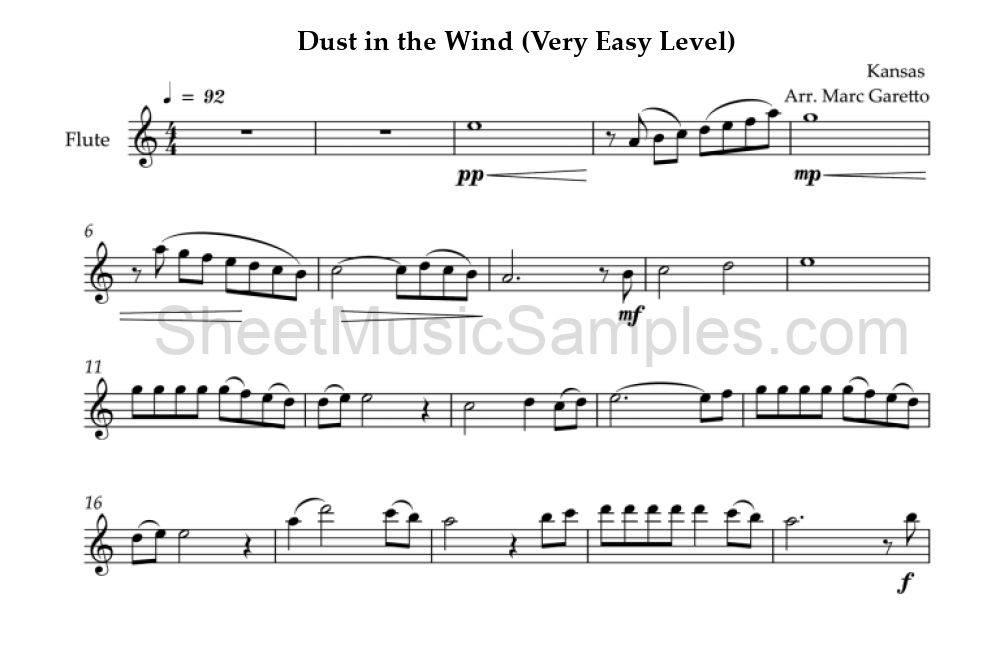 Dust in the Wind (Very Easy Level)