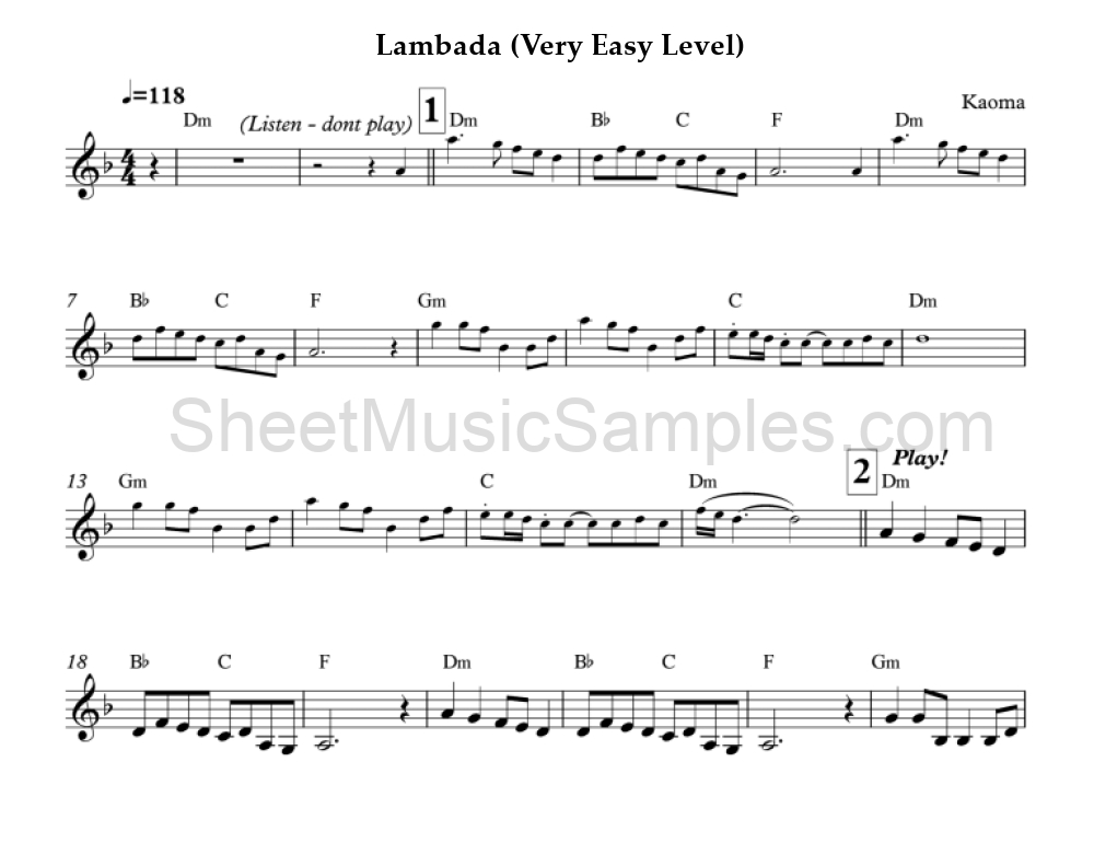 Lambada (Very Easy Level)