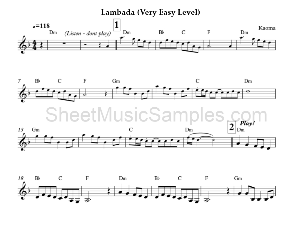 Lambada (Very Easy Level)