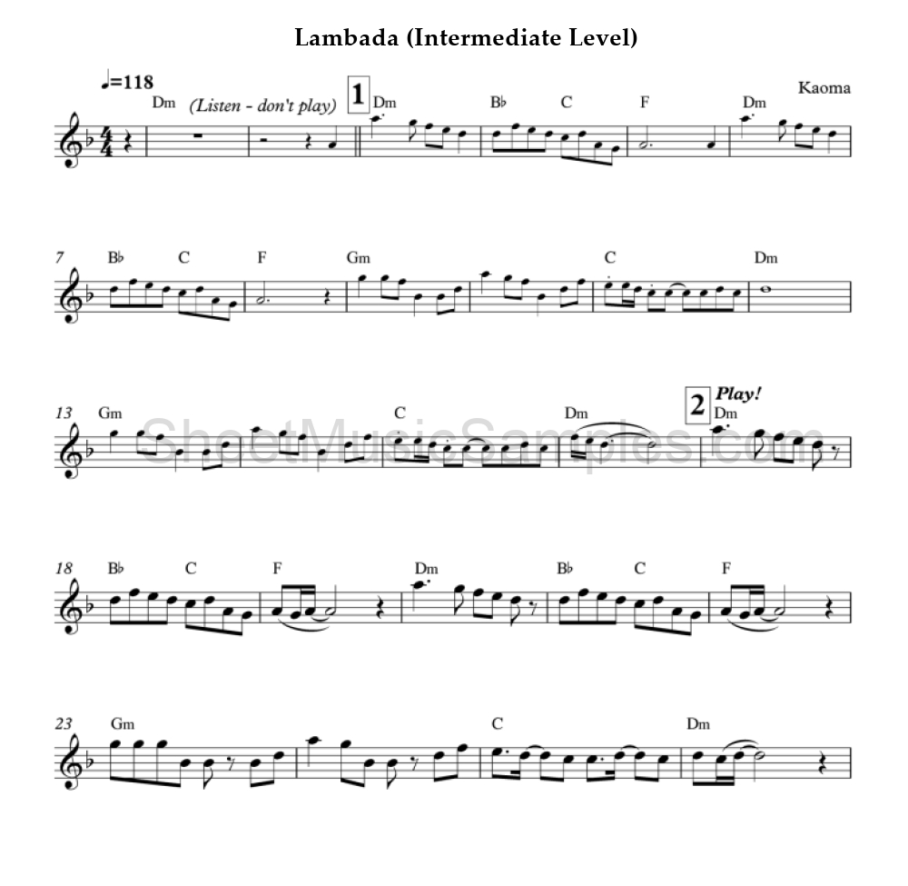 Lambada (Intermediate Level)