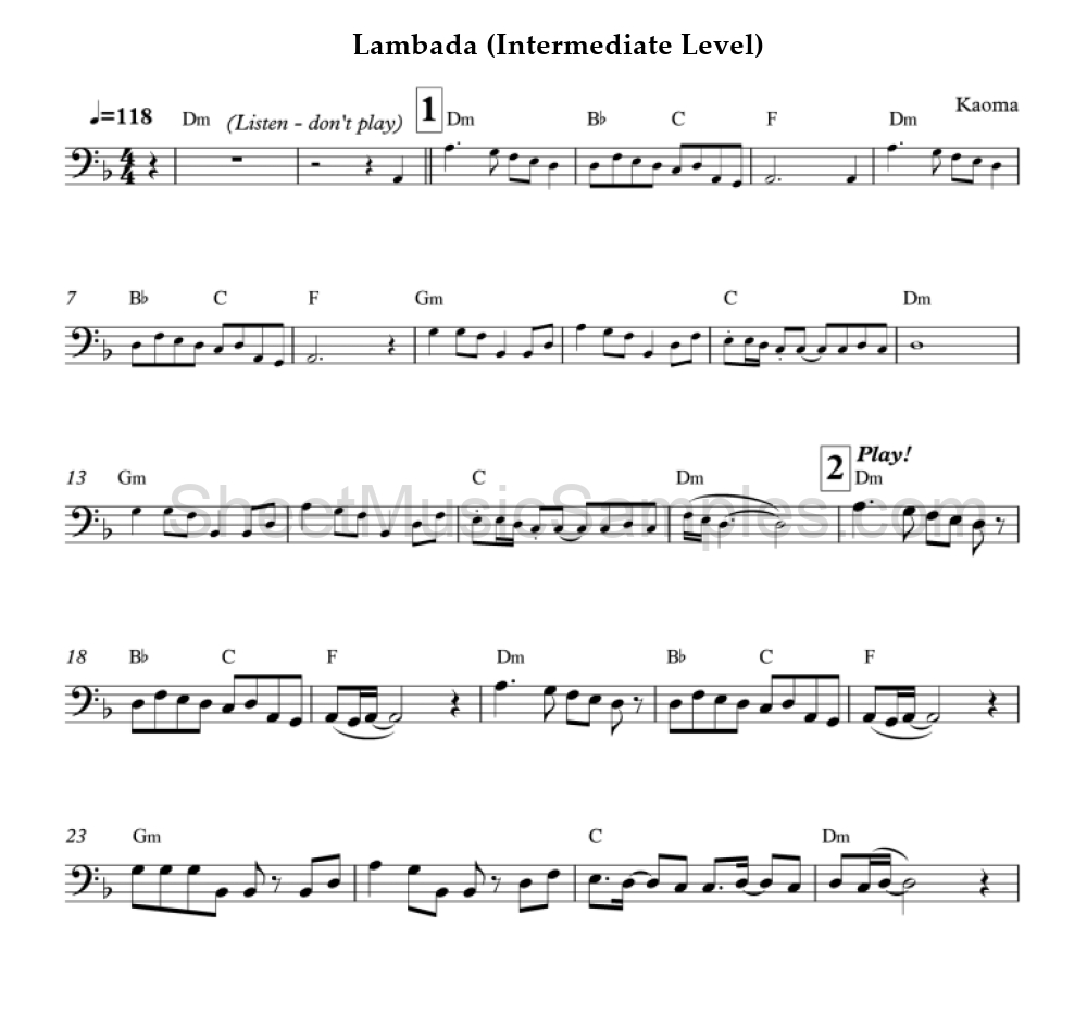 Lambada (Intermediate Level)