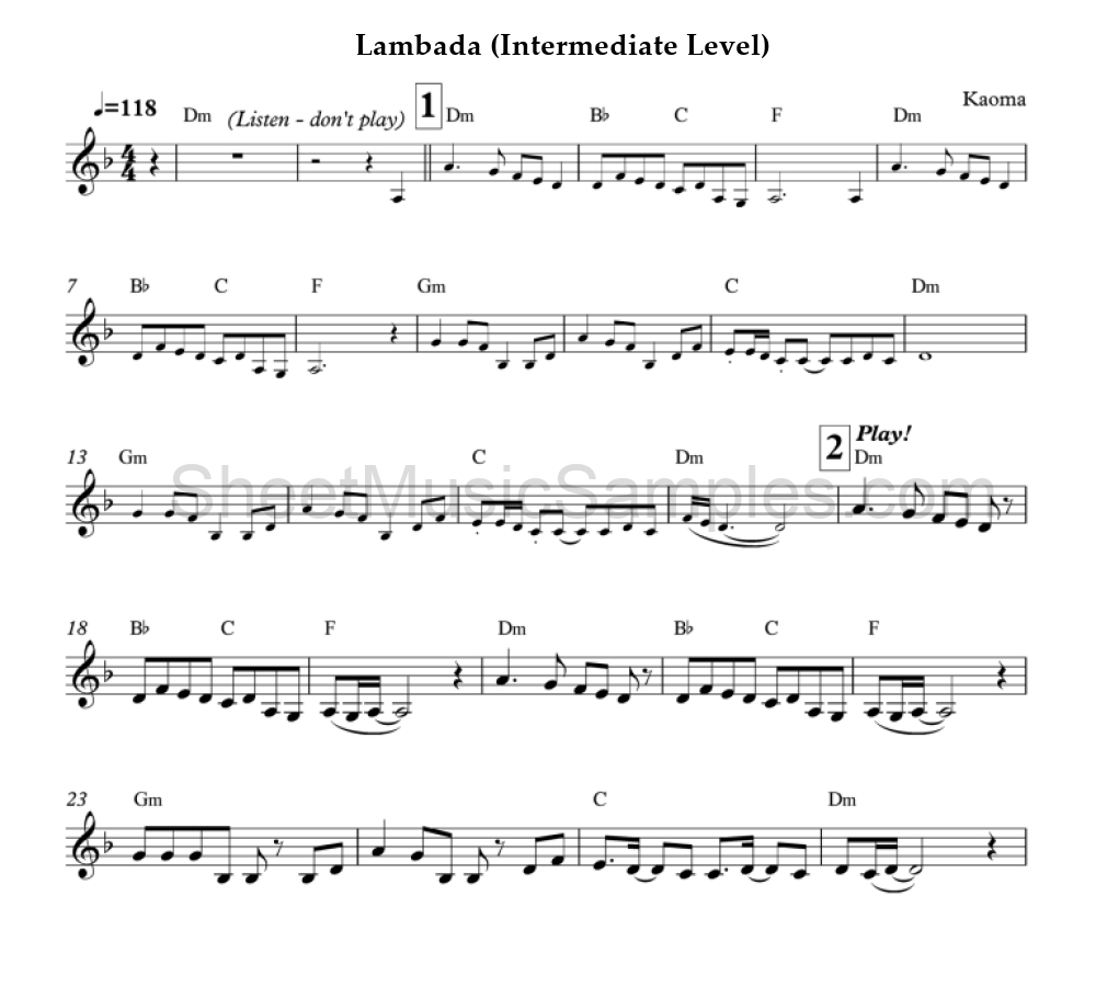 Lambada (Intermediate Level)