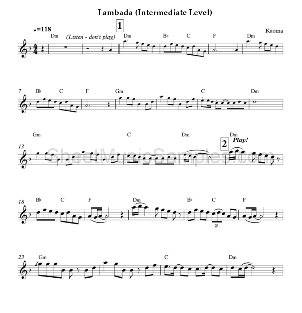 Lambada (Intermediate Level)