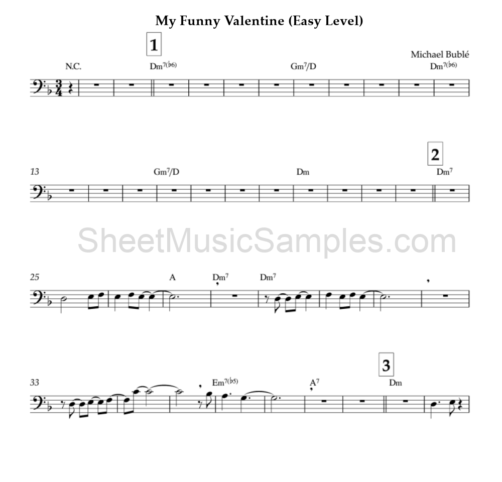 My Funny Valentine (Easy Level)