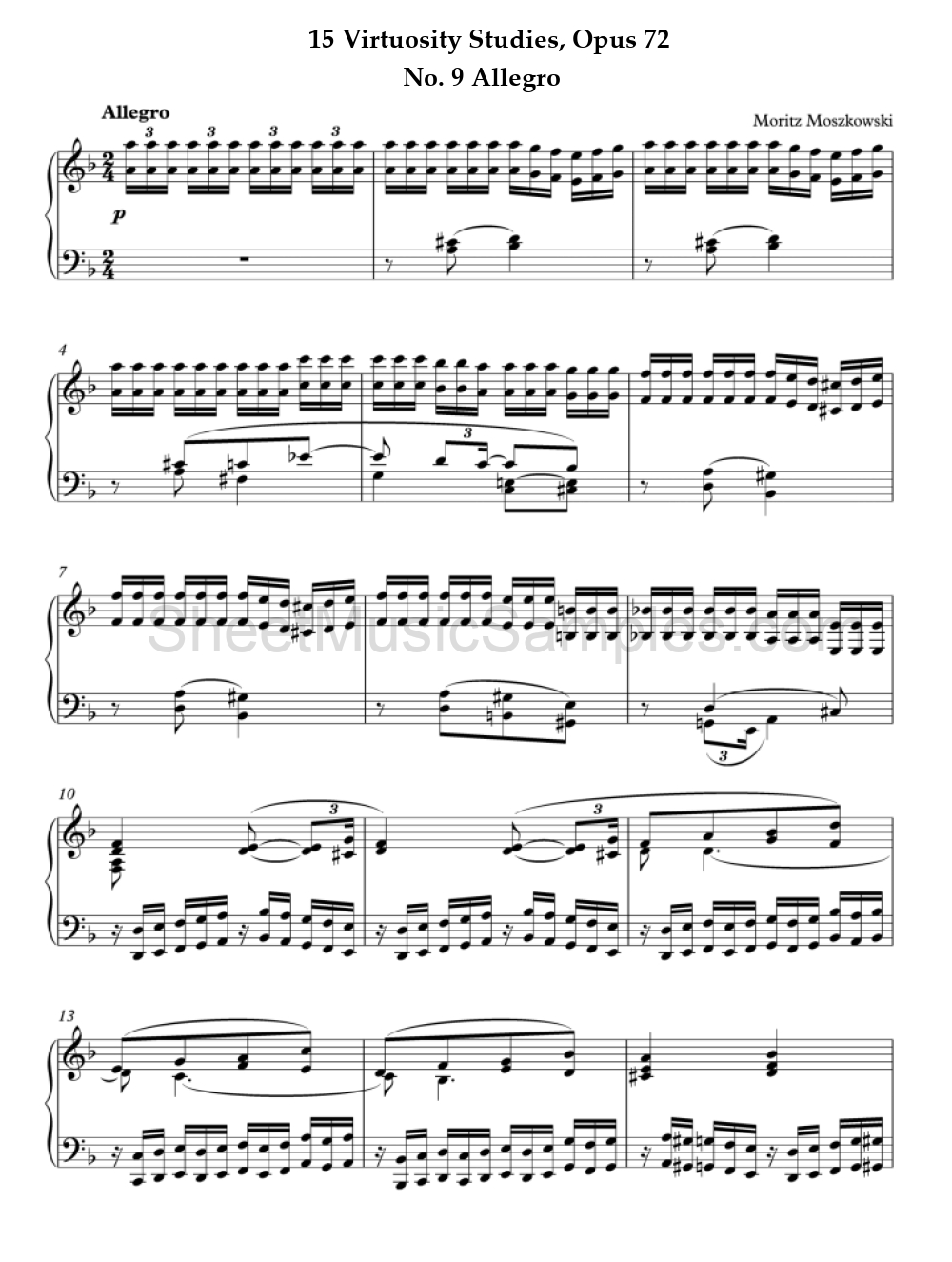 15 Virtuosity Studies, Opus 72 - No. 9 Allegro