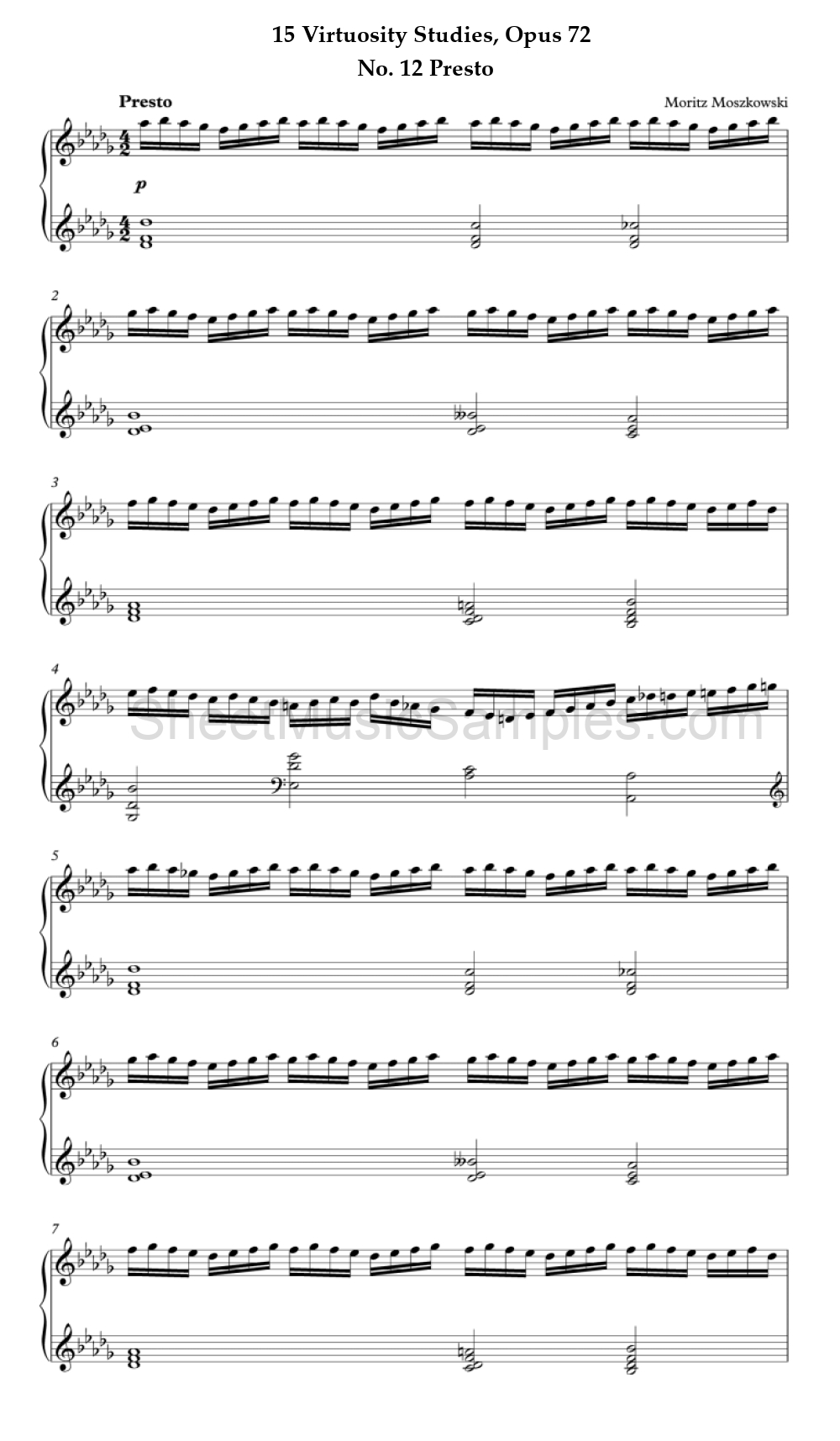 15 Virtuosity Studies, Opus 72 - No. 12 Presto