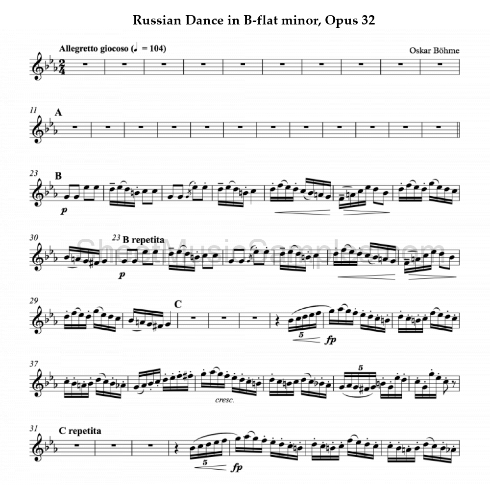 Russian Dance in B-flat minor, Opus 32