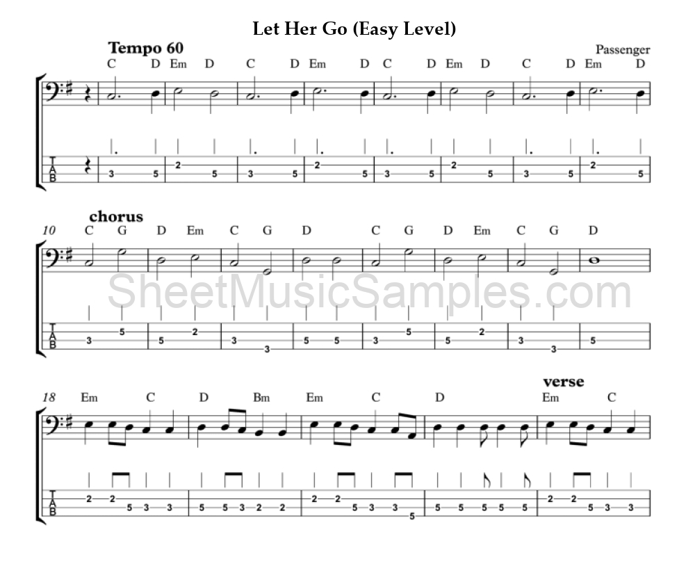 Let Her Go (Easy Level)