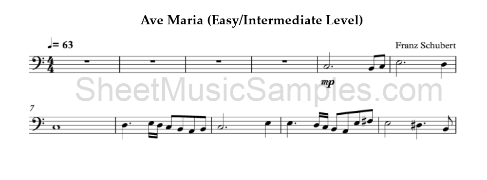 Ave Maria (Easy/Intermediate Level)