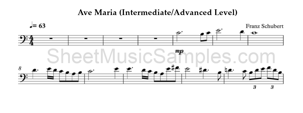 Ave Maria (Intermediate/Advanced Level)