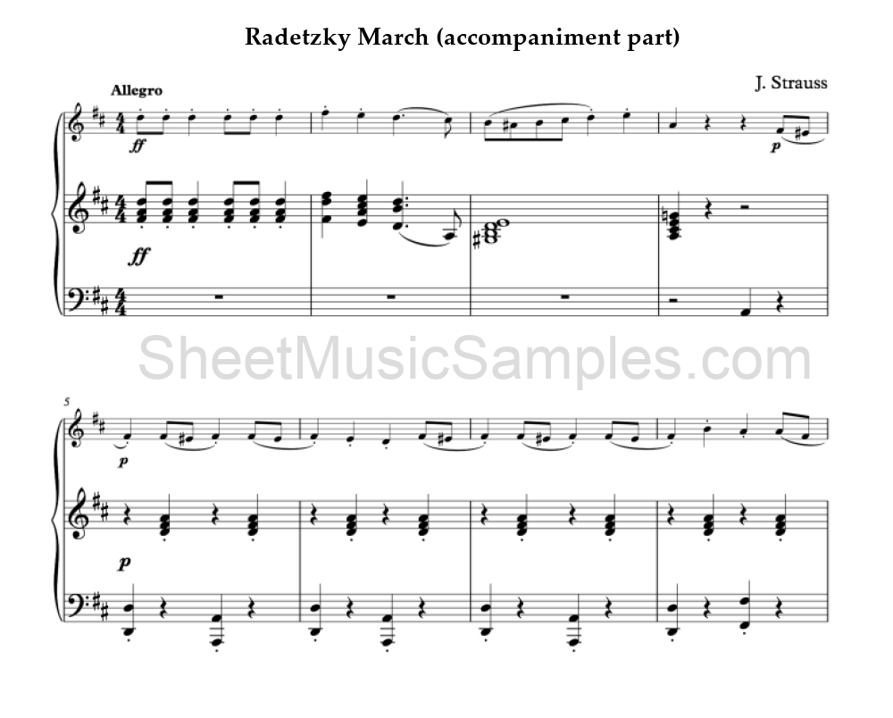 Radetzky March (accompaniment part)