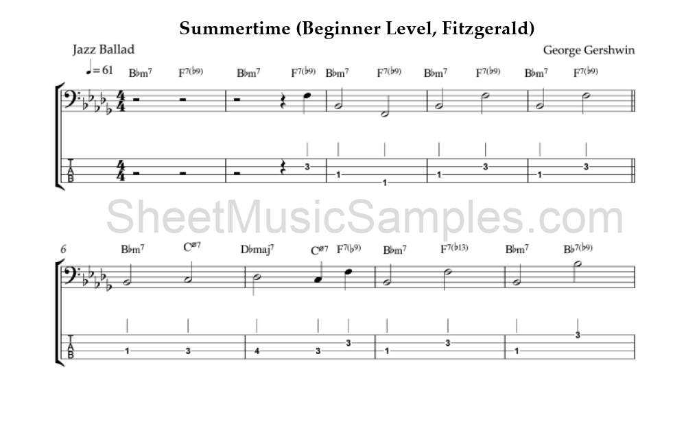 Summertime (Beginner Level, Fitzgerald)