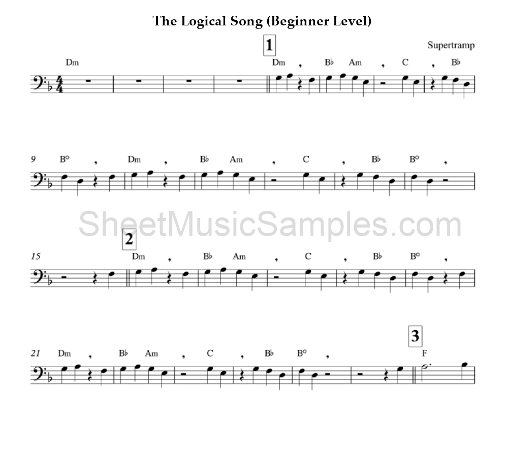 The Logical Song (Beginner Level)