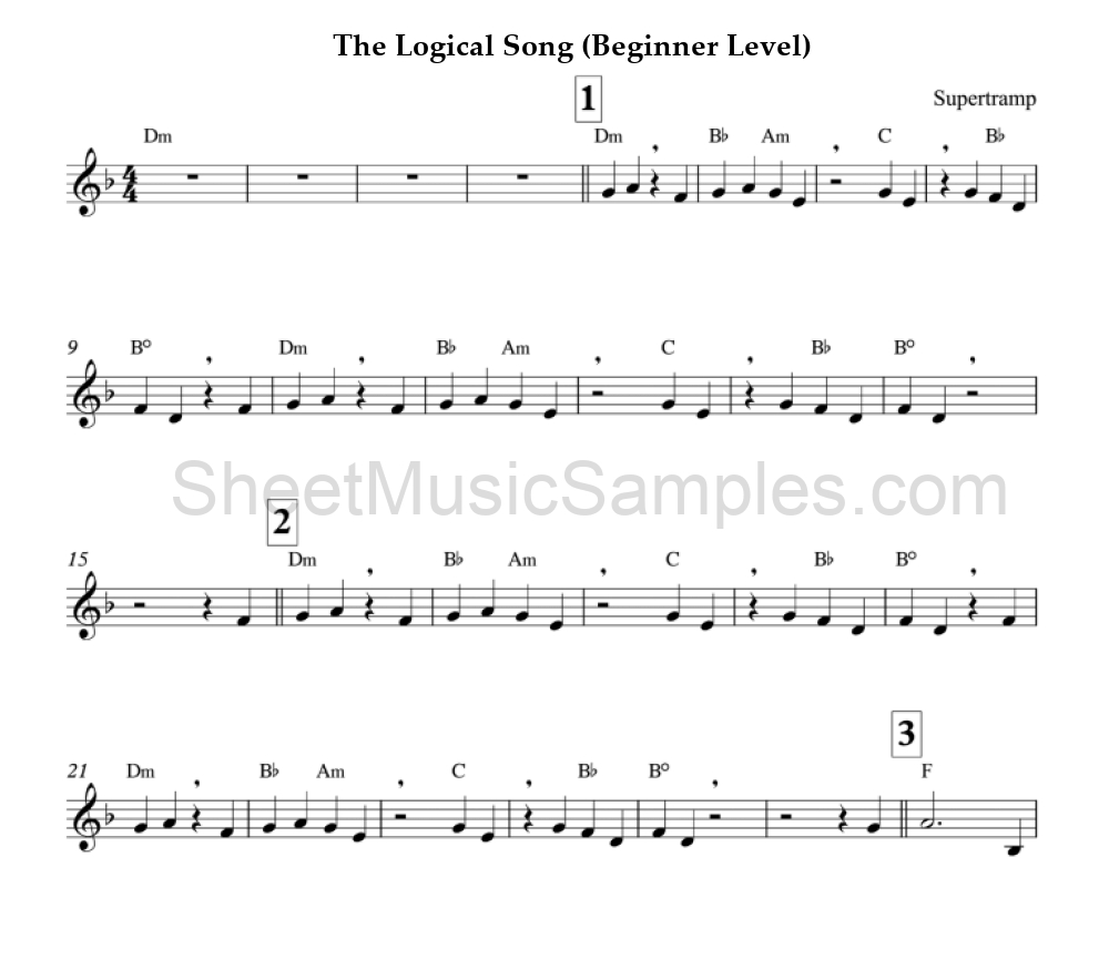 The Logical Song (Beginner Level)