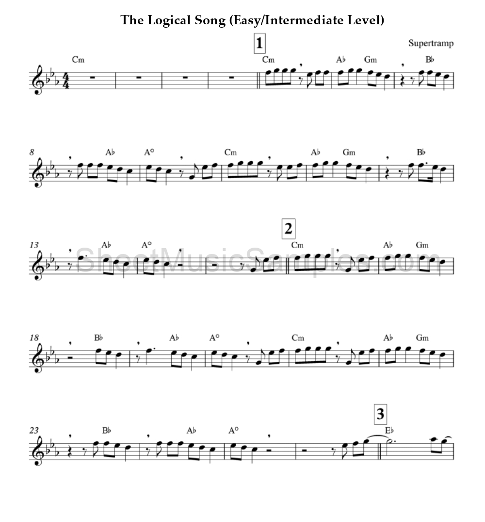 The Logical Song (Easy/Intermediate Level)