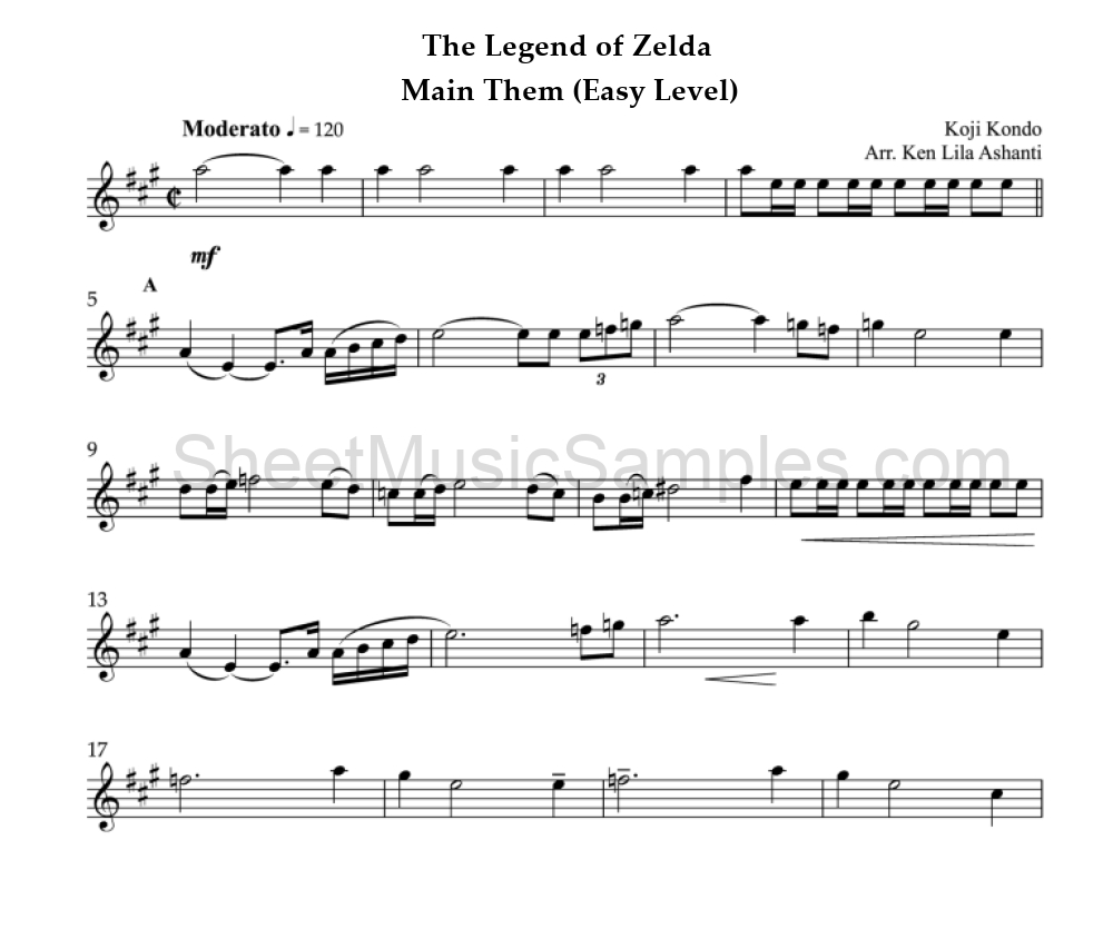 The Legend of Zelda - Main Them (Easy Level)