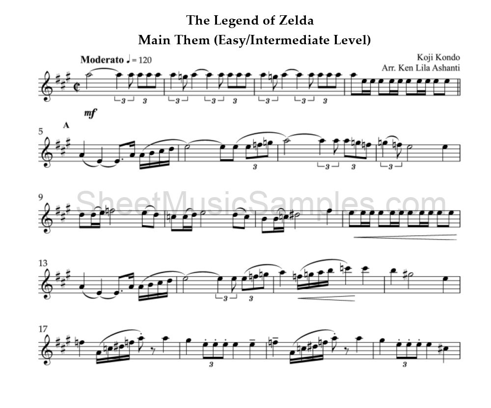 The Legend of Zelda - Main Them (Easy/Intermediate Level)