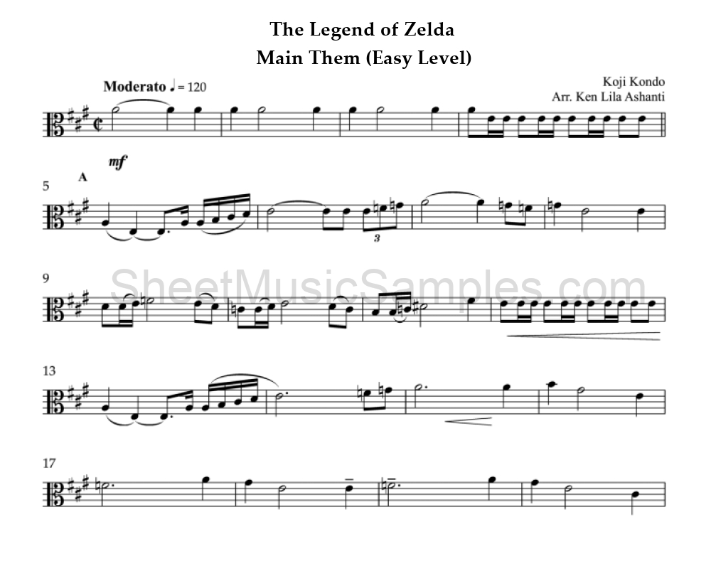 The Legend of Zelda - Main Them (Easy Level)