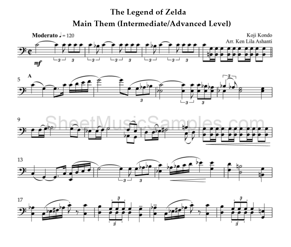 The Legend of Zelda - Main Them (Intermediate/Advanced Level)