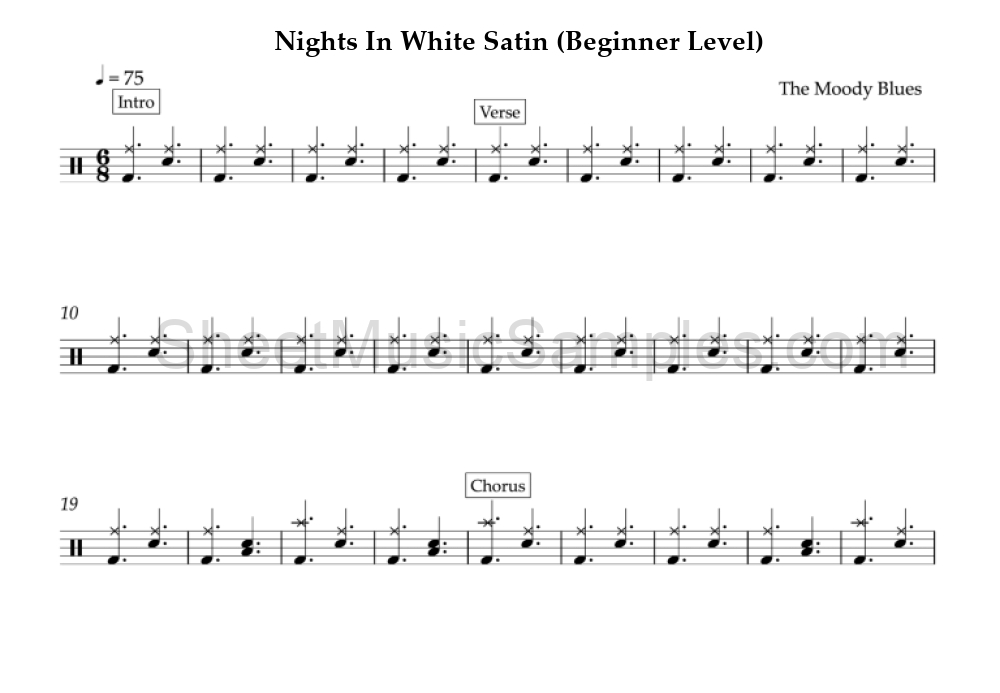 Nights In White Satin (Beginner Level)