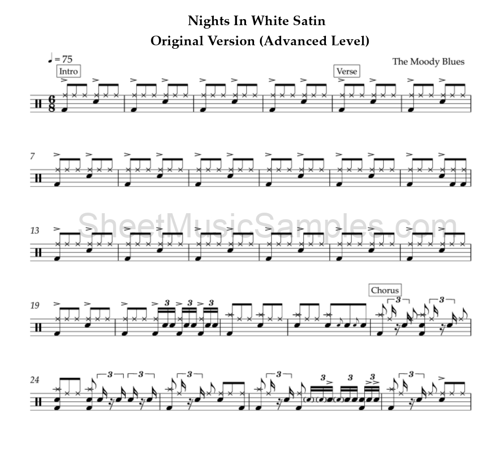 Nights In White Satin - Original Version (Advanced Level)