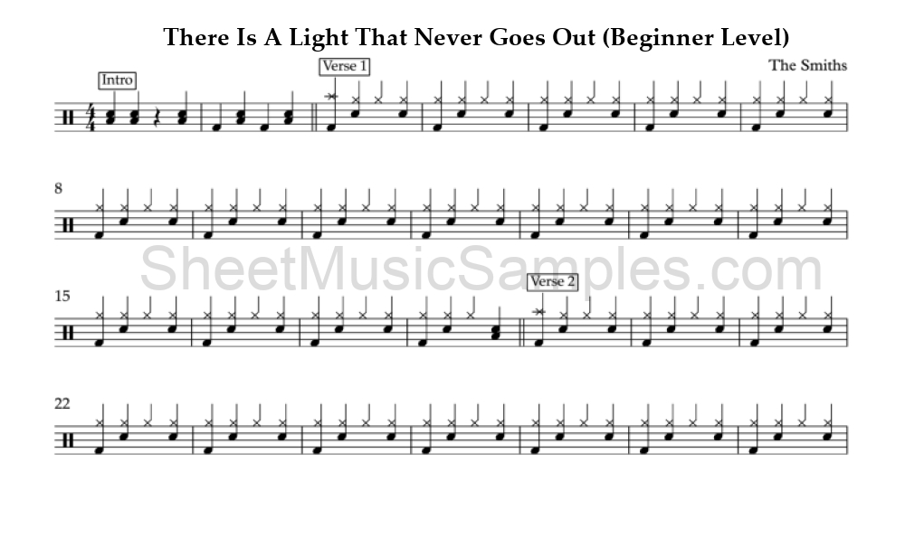 There Is A Light That Never Goes Out (Beginner Level)