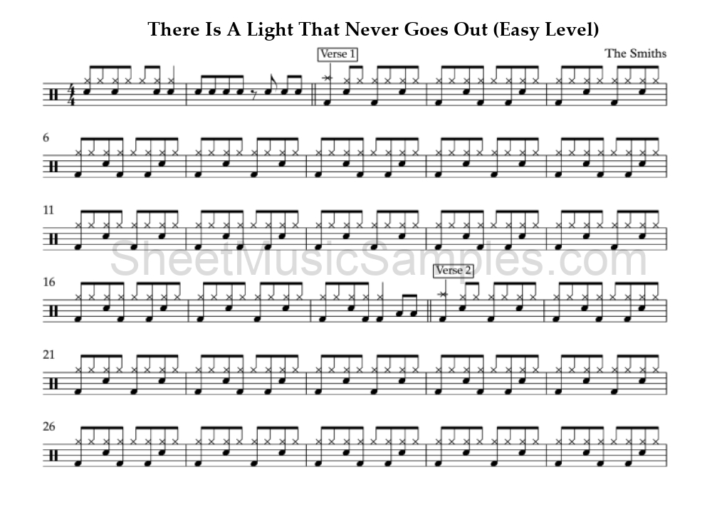 There Is A Light That Never Goes Out (Easy Level)