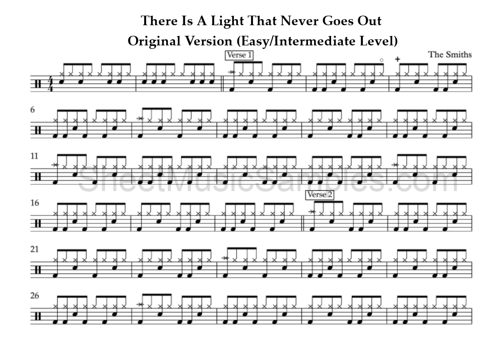 There Is A Light That Never Goes Out - Original Version (Easy/Intermediate Level)