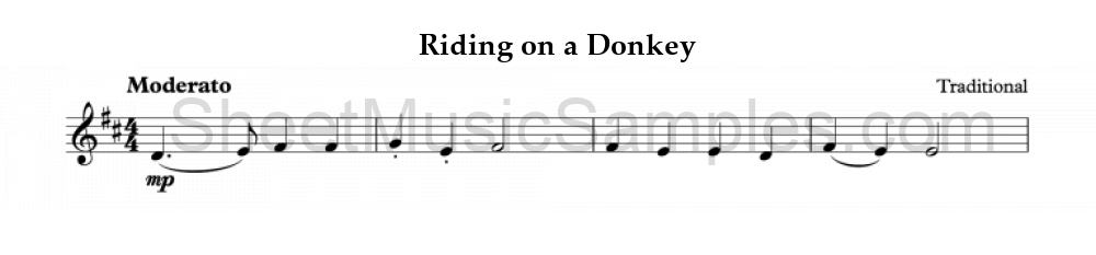 Riding on a Donkey