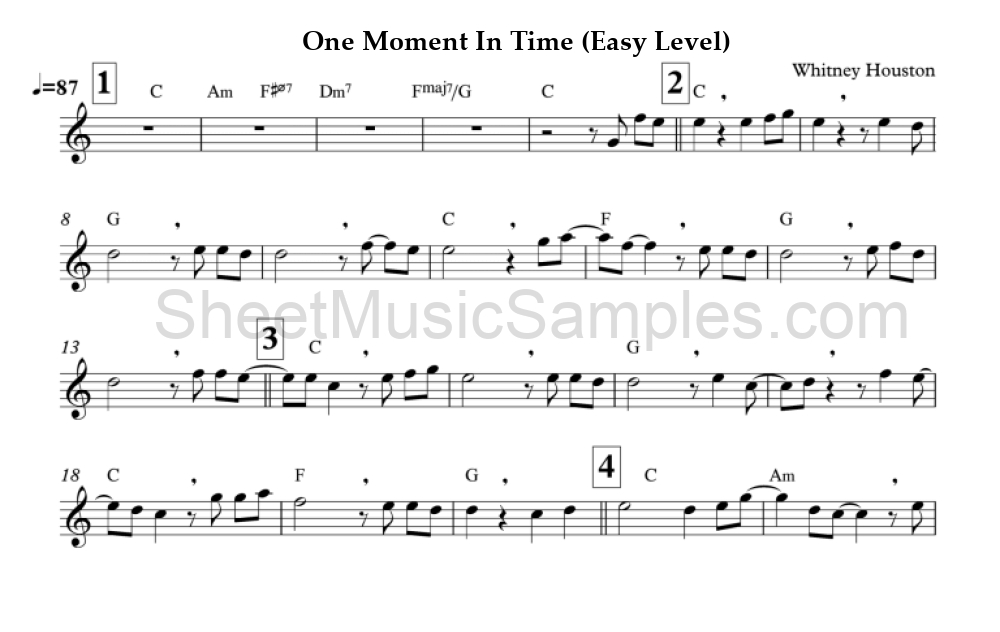 One Moment In Time (Easy Level)