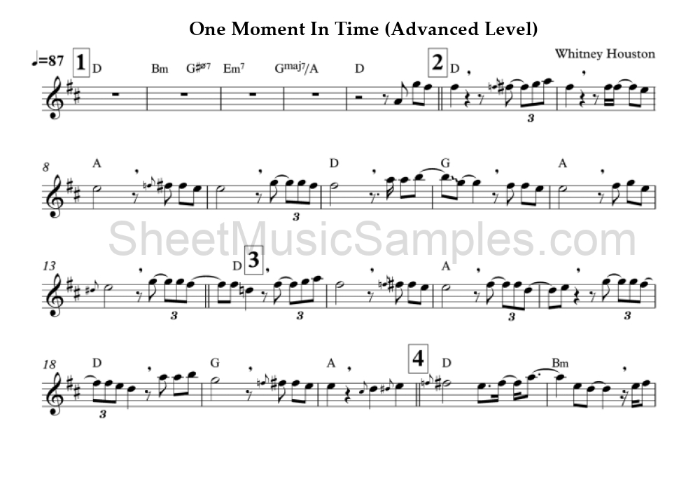 One Moment In Time (Advanced Level)